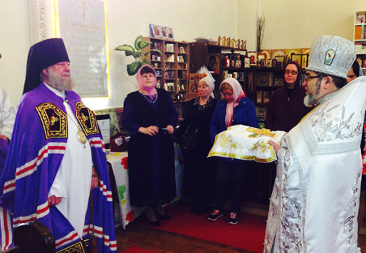 On the festive day of Ascension the Divine Liturgy in St. John Cathedral was headed by Bishop Jerome